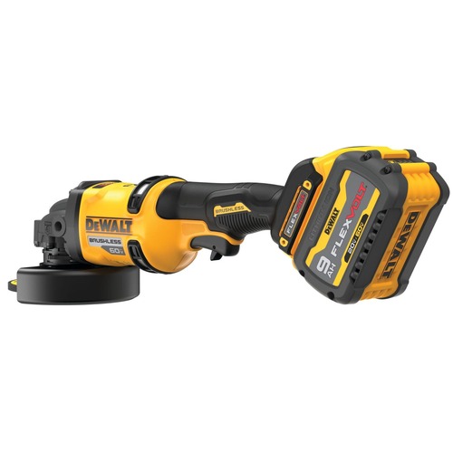 Dewalt 60V MAX FLEXVOLT Brushless Lithium-Ion 4-1/2 in. - 6 in. Cordless Grinder Kit with Kickback Brake and 9 Ah Battery - DCG418X1