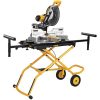 Dewalt DWX726 25 in. x 60 in. x 32.5 in. Heavy-Duty Rolling Miter Saw Stand - Yellow/Black