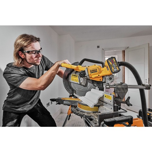 Dewalt 60V MAX Brushless Lithium-Ion Cordless 12 in. Double Bevel Sliding Miter Saw (Tool Only) - DCS781B