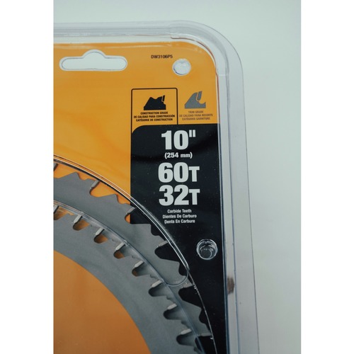 Dewalt 2 Pc 10 in. Series 20 Circular Saw Blade Combo Pack - DW3106P5