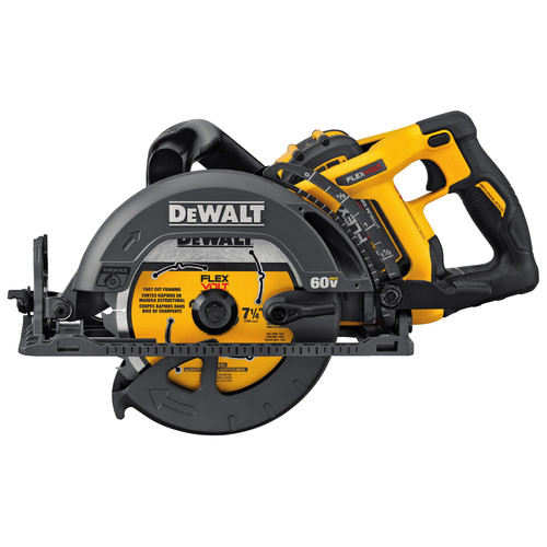Dewalt 60V MAX FLEXVOLT 7-1/4 in. Cordless Worm Drive Style Saw Kit with Electric Brake & (1) 9Ah Battery and Charger - DCS577X1