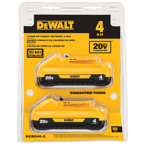 Dewalt 20V MAX 4Ah Compact Battery (2-Pack) - DCB240-2