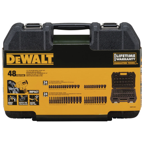 Dewalt DWMT19251 48 Piece 1/4 in Drive Combination Impact Socket Set 6 PT