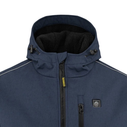 Dewalt Men's Heated Soft Shell Jacket with Sherpa Lining Kitted - Small, Navy - DCHJ101D1-S