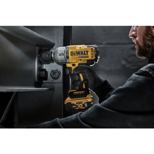 Factory Reconditioned Dewalt 20V MAX XR Brushless High Torque Lithium-Ion 1/2 in. Cordless Impact Wrench with Hog Ring Anvil (Tool Only) - DCF900BR