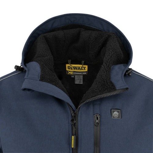 Dewalt Men's Heated Soft Shell Jacket with Sherpa Lining Kitted - Small, Navy - DCHJ101D1-S