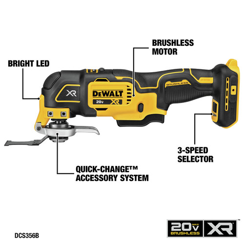 Dewalt 8-Tool Combo Kit - 20V MAX Brushless Cordless with (2) 2Ah Batteries - DCK883D2