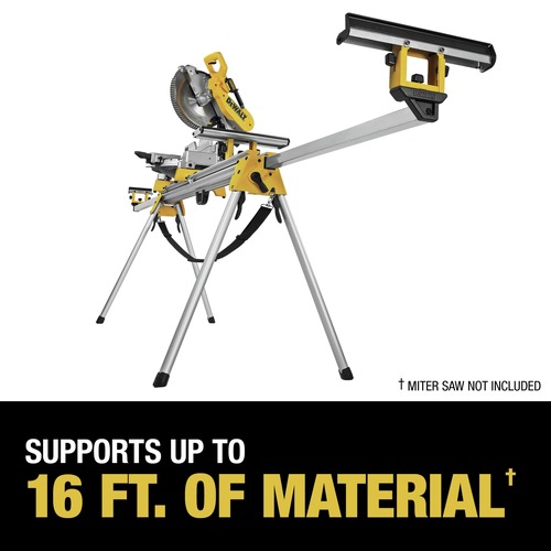 Factory Reconditioned Dewalt 9 in. x 150 in. x 32 in. Heavy-Duty Miter Saw Stand - Silver - DWX723R