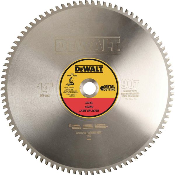 Dewalt 14 in. 90T Light Gauge Ferrous Metal Cutting Saw Blade - DWA7745