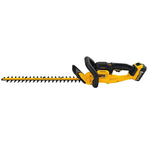 Dewalt 20V MAX Brushed Lithium-Ion 22 in. Cordless Hedge Trimmer Kit (5 Ah) - DCHT820P1