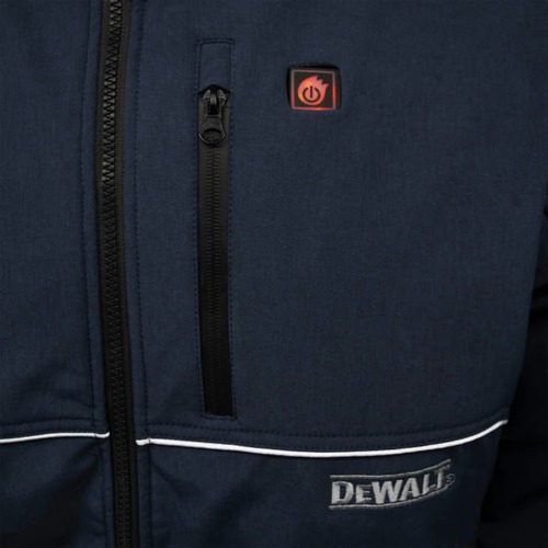 Dewalt Men's Heated Soft Shell Jacket with Sherpa Lining Kitted - Small, Navy - DCHJ101D1-S
