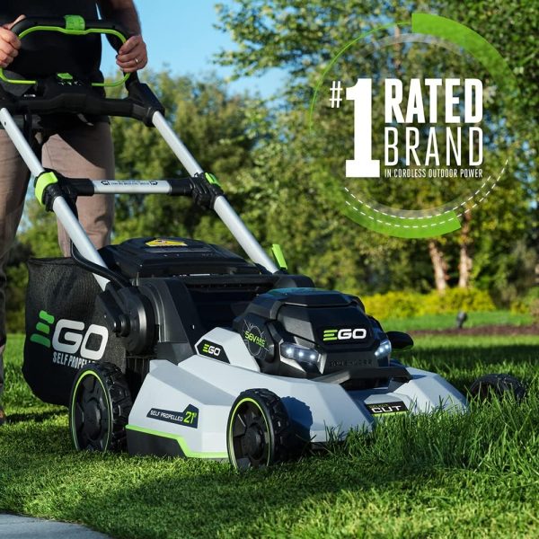 EGO POWER+ Electric Lawn Mower, Self-Propelled Cordless with Select Cut and Touch Drive, Includes (2) 56V 6.0Ah Batteries and Rapid Charger - LM2134SP-2（Free cordless trimmer and hair dryer） - Image 2