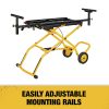 Dewalt DWX726 25 in. x 60 in. x 32.5 in. Heavy-Duty Rolling Miter Saw Stand - Yellow/Black