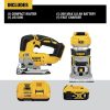 Dewalt 20V MAX XR Brushless Lithium-Ion Cordless Jig Saw and Compact Router Woodworking Combo Kit (5 Ah) - DCK201P1