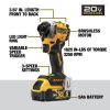 Dewalt DCF850P1 ATOMIC 20V MAX Brushless Lithium-Ion 1/4 in. Cordless 3-Speed Impact Driver Kit (5 Ah)