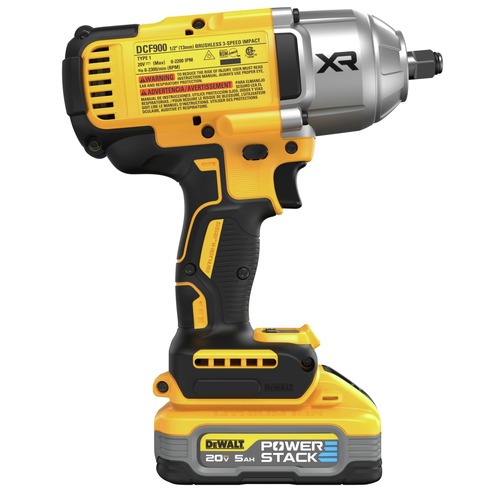 Dewalt 20V MAX XR Brushless Lithium-Ion 1/2 in. Cordless High Torque Impact Wrench Kit (5 Ah) - DCF900H1