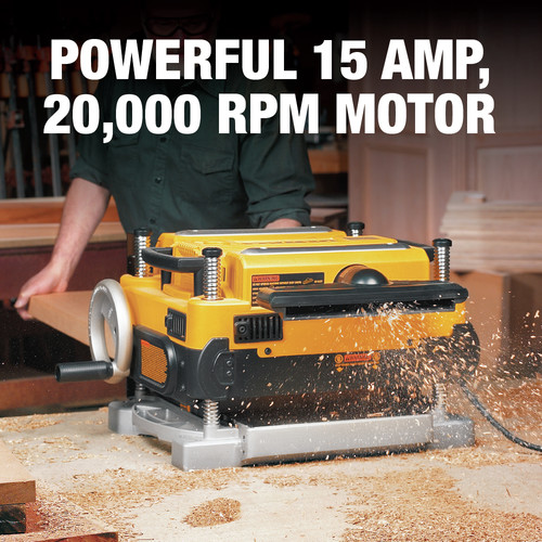 Dewalt DW735X 15 Amp 13 in. Two-Speed Corded Thickness Planer with Support Tables and Extra Knives