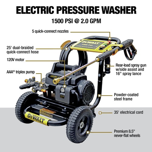 Dewalt 1500 PSI 2 GPM Electric Pressure Washer - 60607