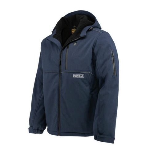 Dewalt Men's Heated Soft Shell Jacket with Sherpa Lining Kitted - Small, Navy - DCHJ101D1-S