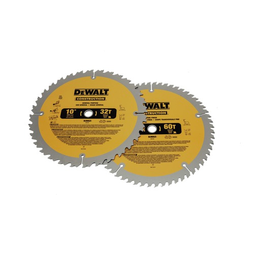Dewalt 2 Pc 10 in. Series 20 Circular Saw Blade Combo Pack - DW3106P5