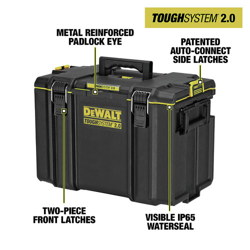Dewalt DWST08400 21-3/4 in. x 14-3/4 in. x 16-1/4 in. ToughSystem 2.0 Tool Box - X-Large, Black