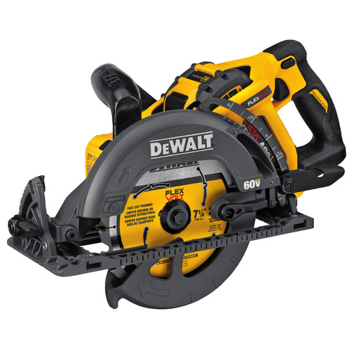 Dewalt 60V MAX FLEXVOLT 7-1/4 in. Cordless Worm Drive Style Saw Kit with Electric Brake & (1) 9Ah Battery and Charger - DCS577X1