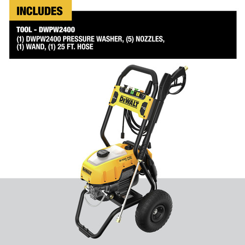 Dewalt 13 Amp 2400 PSI 1.1 GPM Cold-Water Electric Pressure Washer - DWPW2400
