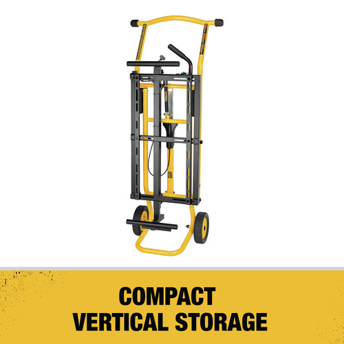Dewalt DWX726 25 in. x 60 in. x 32.5 in. Heavy-Duty Rolling Miter Saw Stand - Yellow/Black