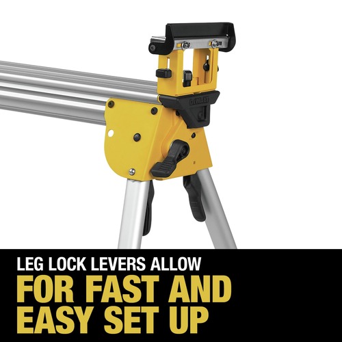 Factory Reconditioned Dewalt 9 in. x 150 in. x 32 in. Heavy-Duty Miter Saw Stand - Silver - DWX723R