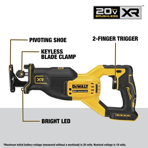 Factory Reconditioned Dewalt 20V MAX Lithium-Ion Cordless 4-Tool Combo Kit with 2 Batteries (1.7 Ah/5 Ah) - DCK449E1P1R