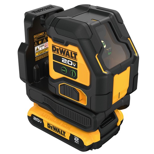 Dewalt 20V MAX Cordless Green Cross Line Laser Kit (2 Ah) - DCLE34021D1