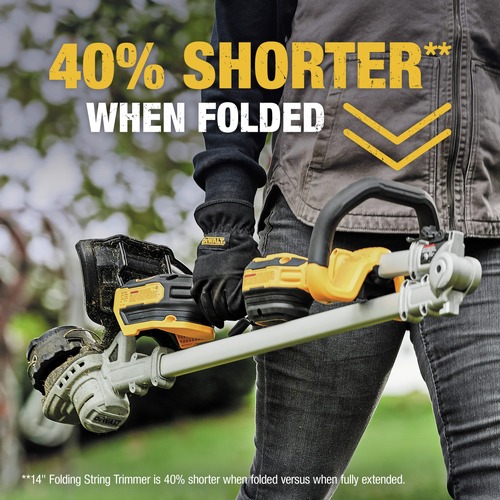 Factory Reconditioned Dewalt 20V MAX Lithium-Ion Cordless 14 in. Folding String Trimmer (Tool Only) - DCST922BR