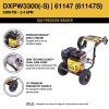 Dewalt DXPW3300S 3300 PSI 2.4 GPM Gas Cold Water Pressure Washer