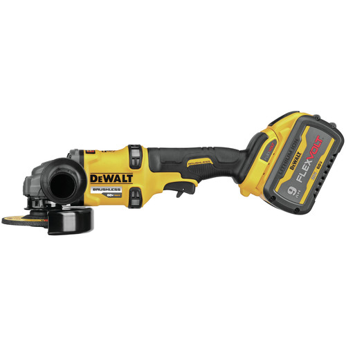 Dewalt FLEXVOLT 60V MAX Brushless Lithium-Ion 4-1/2 in. - 6 in. Cordless Grinder Kit with Kickback Brake and (2) 9 Ah Batteries - DCG418X2