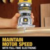Dewalt 110V 7 Amp 1-1/4 HP Variable Speed Max Torque Corded Compact Router - DWP611