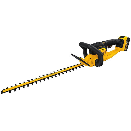 Dewalt 20V MAX Brushed Lithium-Ion 22 in. Cordless Hedge Trimmer Kit (5 Ah) - DCHT820P1
