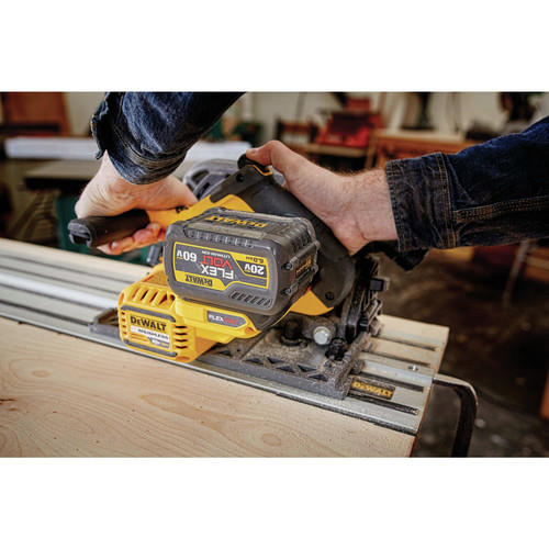Dewalt DCS520T1 60V MAX FLEXVOLT Brushless 6-1/2 in. Cordless TrackSaw Kit with (1) 6Ah Battery and Charger