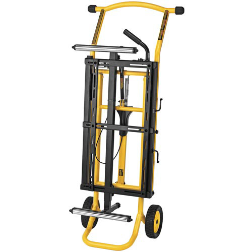 Dewalt DWX726 25 in. x 60 in. x 32.5 in. Heavy-Duty Rolling Miter Saw Stand - Yellow/Black