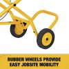 Dewalt DWX726 25 in. x 60 in. x 32.5 in. Heavy-Duty Rolling Miter Saw Stand - Yellow/Black