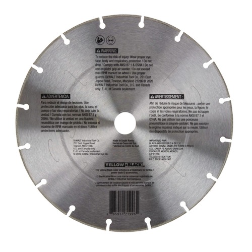 Dewalt 9 in. FLEXVOLT Metal Cutting Diamond Wheel - DWAFV8901