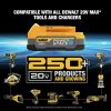 Factory Reconditioned Dewalt 20V MAX Lithium-Ion Cordless 4-Tool Combo Kit with 2 Batteries (1.7 Ah/5 Ah) - DCK449E1P1R