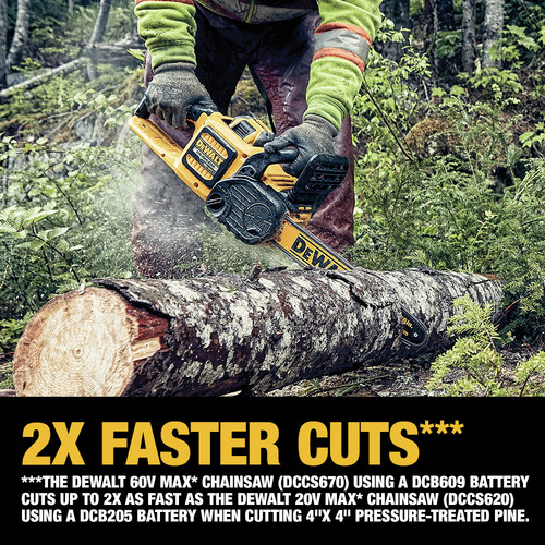 Dewalt DCCS670B 60V MAX Brushless 16 in. Chainsaw (Tool Only)
