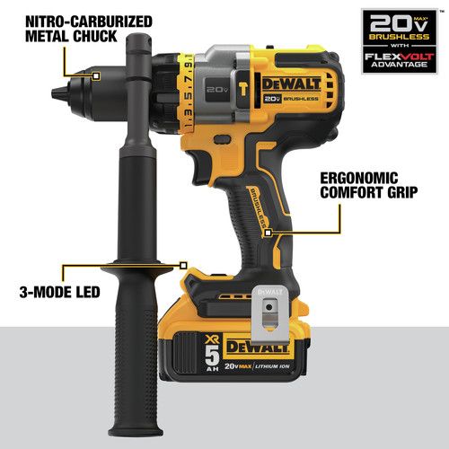 Dewalt DCK2100P2 2-Tool Combo Kit - 18V XRP Cordless Hammer Drill & Impact Driver Kit with (2) 5Ah Batteries