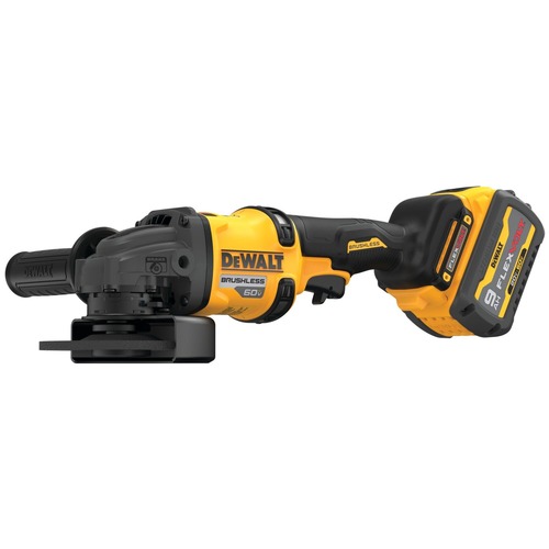 Dewalt 60V MAX FLEXVOLT Brushless Lithium-Ion 4-1/2 in. - 6 in. Cordless Grinder Kit with Kickback Brake and 9 Ah Battery - DCG418X1