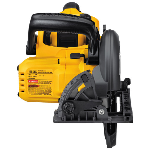 Dewalt 60V MAX FLEXVOLT 7-1/4 in. Cordless Worm Drive Style Saw Kit with Electric Brake & (1) 9Ah Battery and Charger - DCS577X1