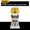 Dewalt 110V 7 Amp 1-1/4 HP Variable Speed Max Torque Corded Compact Router - DWP611