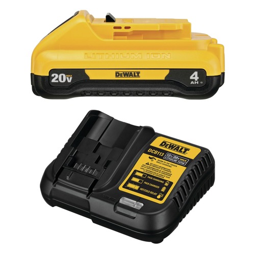 Dewalt 20V MAX Brushless Lithium-Ion 8 in. Cordless Pruning Chainsaw and 20V MAX 4 Ah Lithium-Ion Battery and Charger Starter Kit Bundle - DCCS623BDCB240C-BNDL