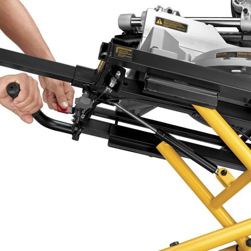 Dewalt DWX726 25 in. x 60 in. x 32.5 in. Heavy-Duty Rolling Miter Saw Stand - Yellow/Black