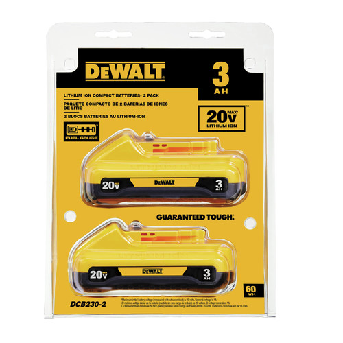 Dewalt 20V MAX 3Ah Compact Battery (2-Pack) - DCB230-2