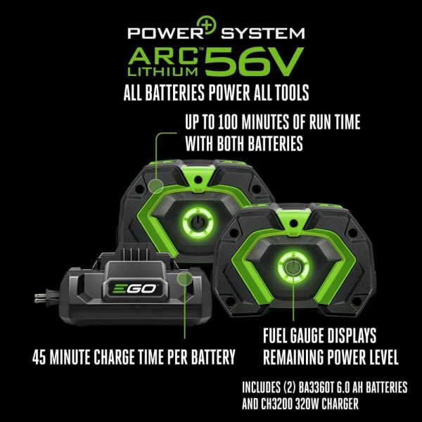 EGO POWER+ Electric Lawn Mower, Self-Propelled Cordless with Select Cut and Touch Drive, Includes (2) 56V 6.0Ah Batteries and Rapid Charger - LM2134SP-2（Free cordless trimmer and hair dryer） - Image 8